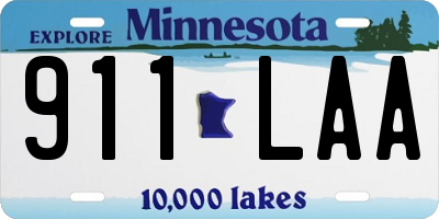 MN license plate 911LAA