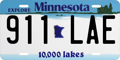 MN license plate 911LAE