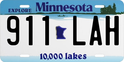 MN license plate 911LAH