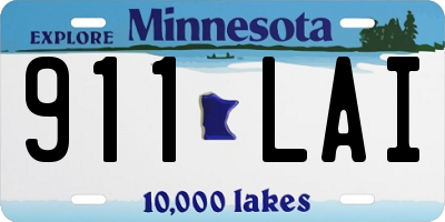 MN license plate 911LAI