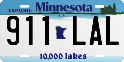 MN license plate 911LAL