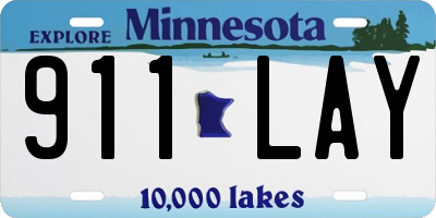 MN license plate 911LAY