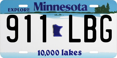MN license plate 911LBG