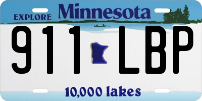 MN license plate 911LBP