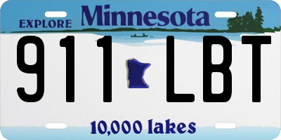MN license plate 911LBT