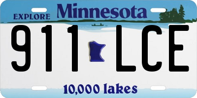 MN license plate 911LCE