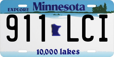 MN license plate 911LCI