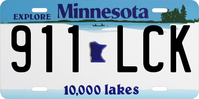 MN license plate 911LCK