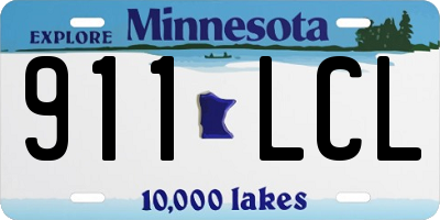 MN license plate 911LCL