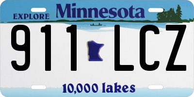 MN license plate 911LCZ