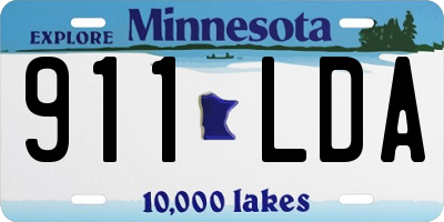 MN license plate 911LDA