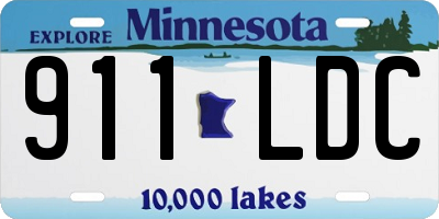 MN license plate 911LDC