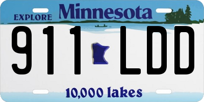 MN license plate 911LDD