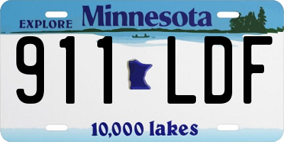 MN license plate 911LDF