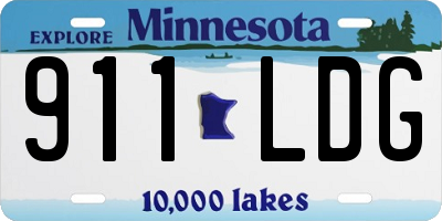 MN license plate 911LDG