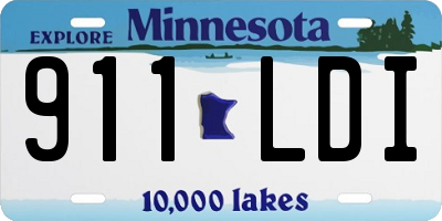 MN license plate 911LDI