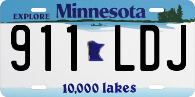 MN license plate 911LDJ