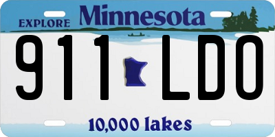 MN license plate 911LDO
