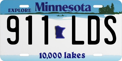 MN license plate 911LDS