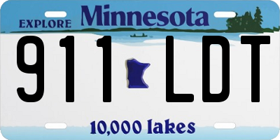 MN license plate 911LDT