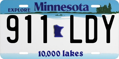 MN license plate 911LDY