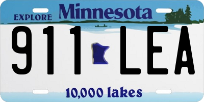 MN license plate 911LEA
