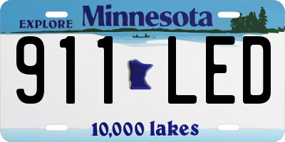 MN license plate 911LED