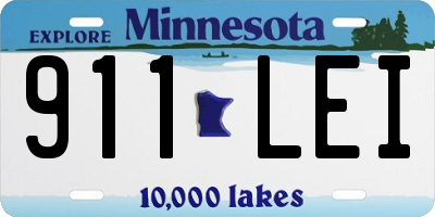 MN license plate 911LEI