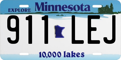 MN license plate 911LEJ