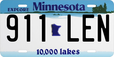 MN license plate 911LEN