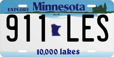 MN license plate 911LES