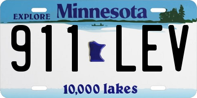 MN license plate 911LEV