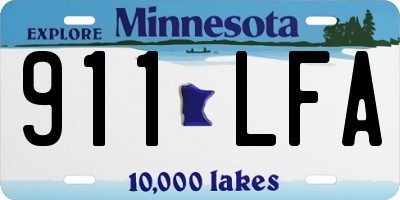 MN license plate 911LFA