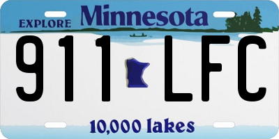 MN license plate 911LFC
