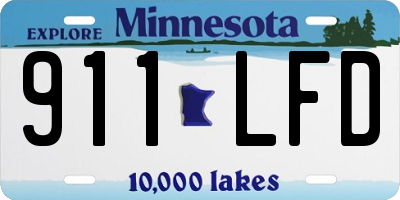 MN license plate 911LFD