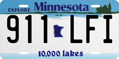 MN license plate 911LFI
