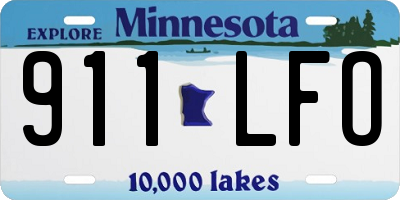 MN license plate 911LFO