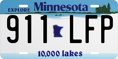 MN license plate 911LFP