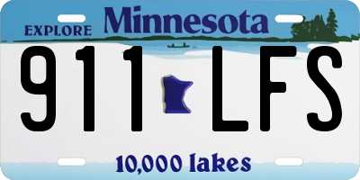 MN license plate 911LFS