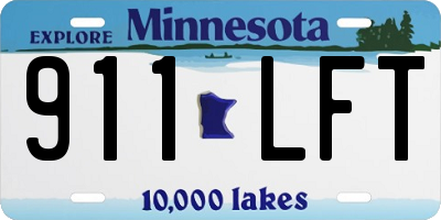 MN license plate 911LFT