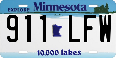 MN license plate 911LFW