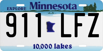 MN license plate 911LFZ