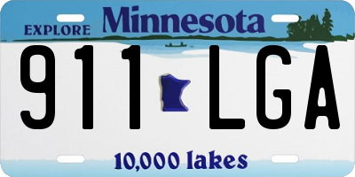 MN license plate 911LGA