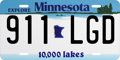 MN license plate 911LGD