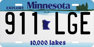 MN license plate 911LGE
