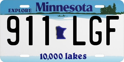 MN license plate 911LGF
