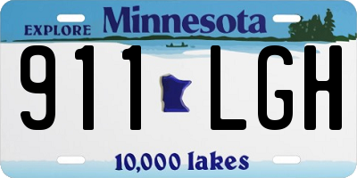 MN license plate 911LGH