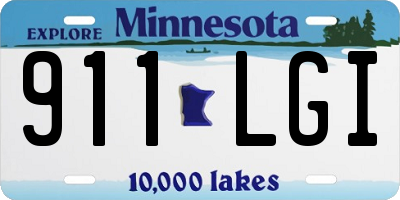 MN license plate 911LGI