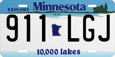 MN license plate 911LGJ