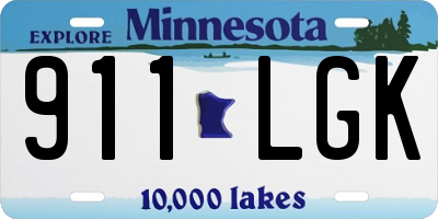 MN license plate 911LGK